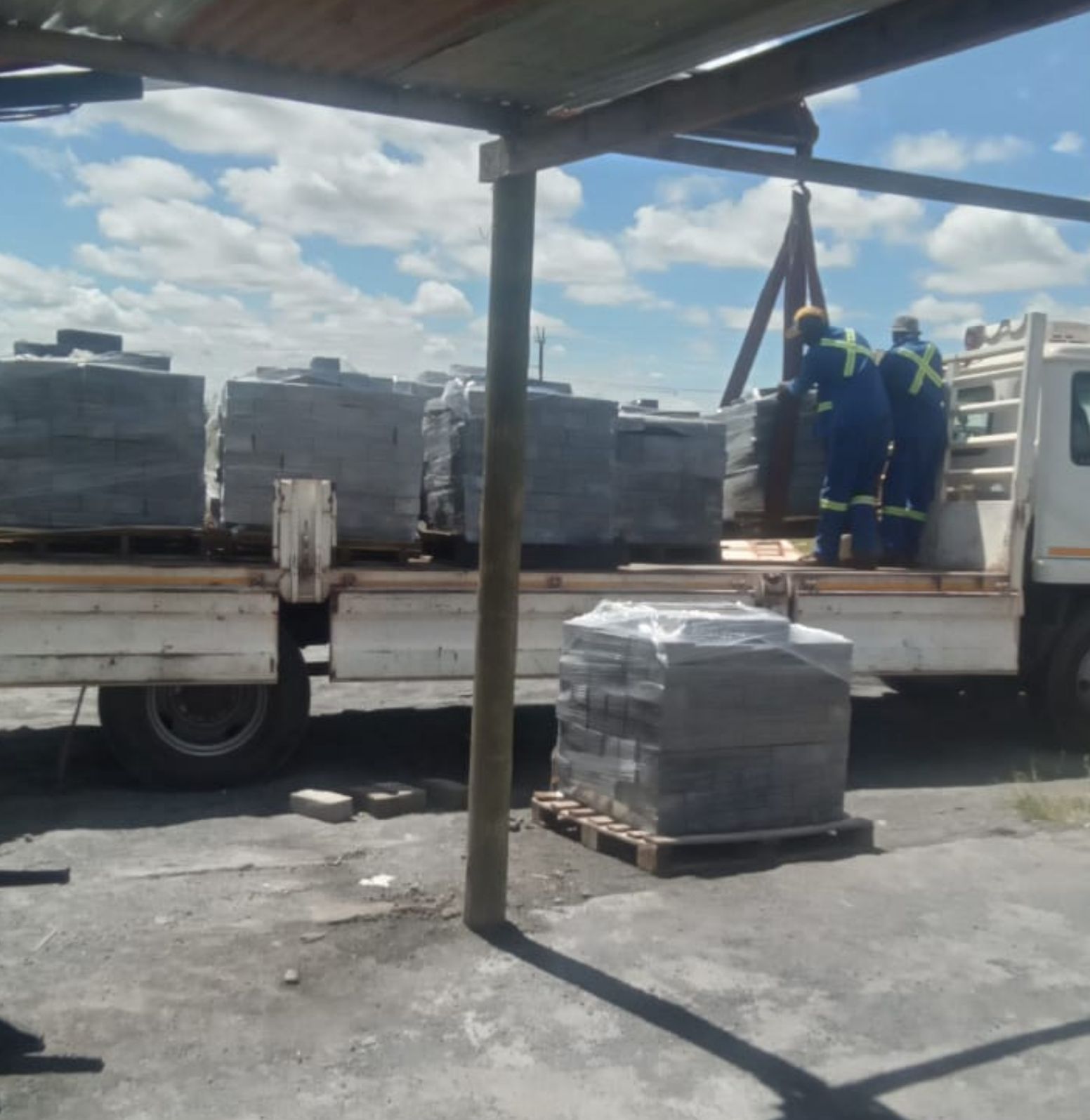 Team at work on local project